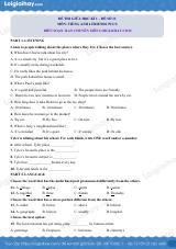 Đề thi giữa kì 1 Tiếng Anh 6 Friends Plus - Đề số 11